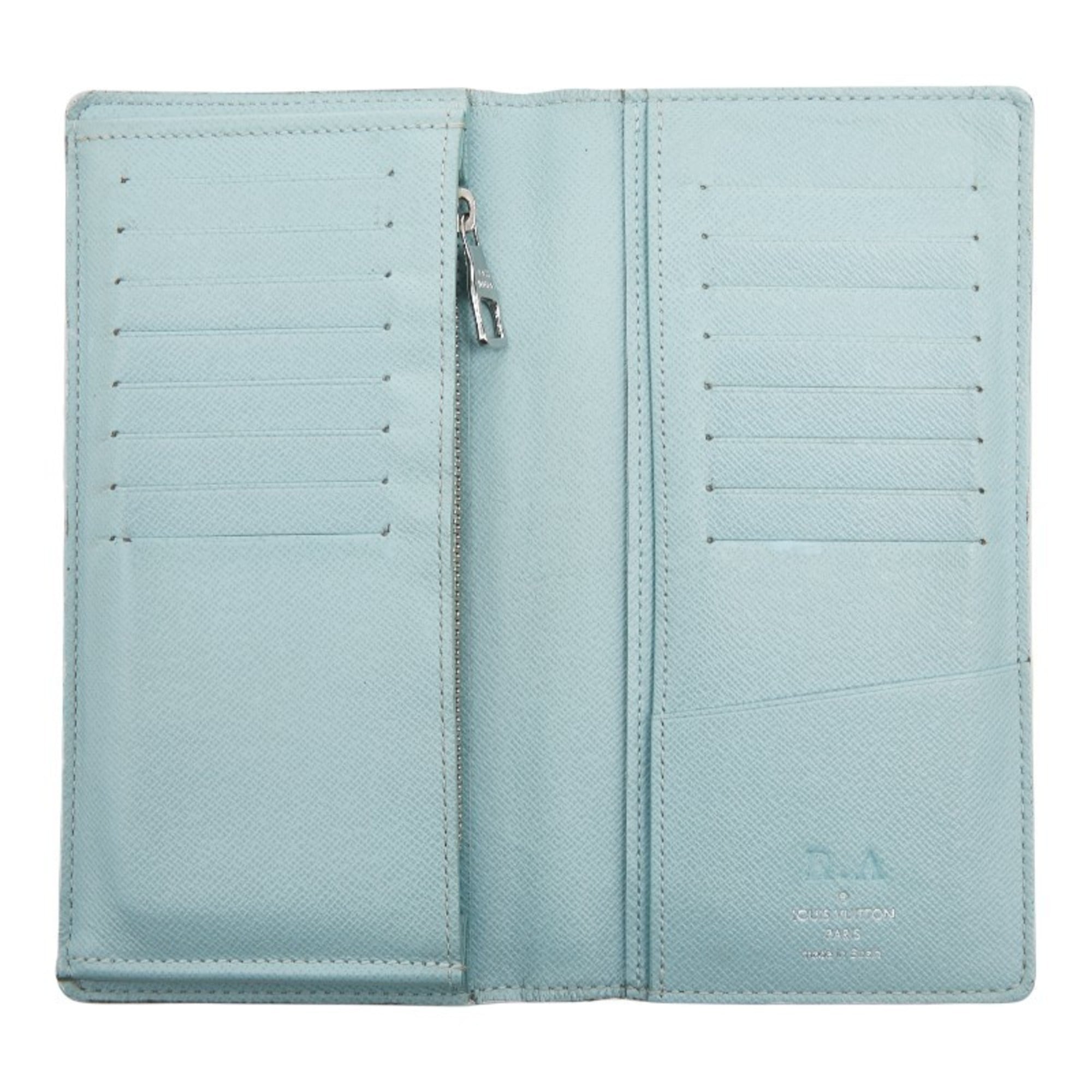 Louis Vuitton Light Blue Multi-Color Pvc Long Wallet