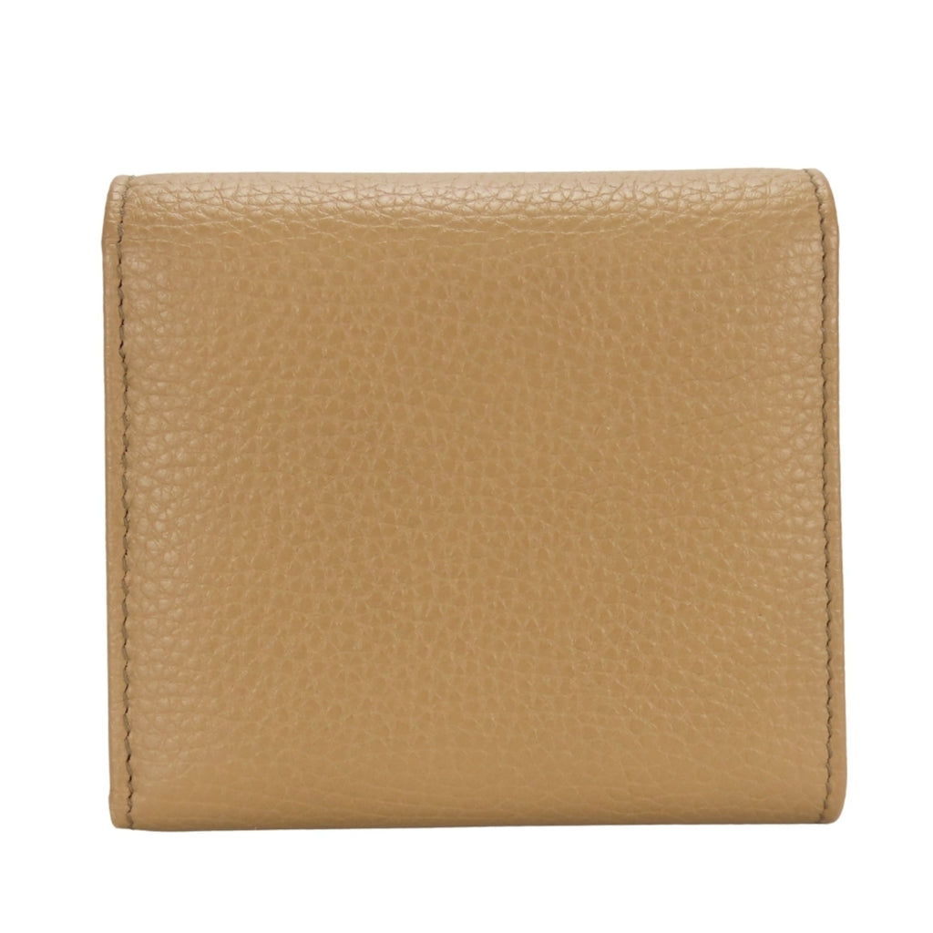 Gucci Beige Leather Wallet (Tri-Fold) (Pre-Owned)