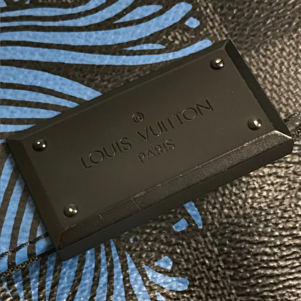 Louis Vuitton Black Blue Damier Graphite Messenger Bag Shoulder Bag