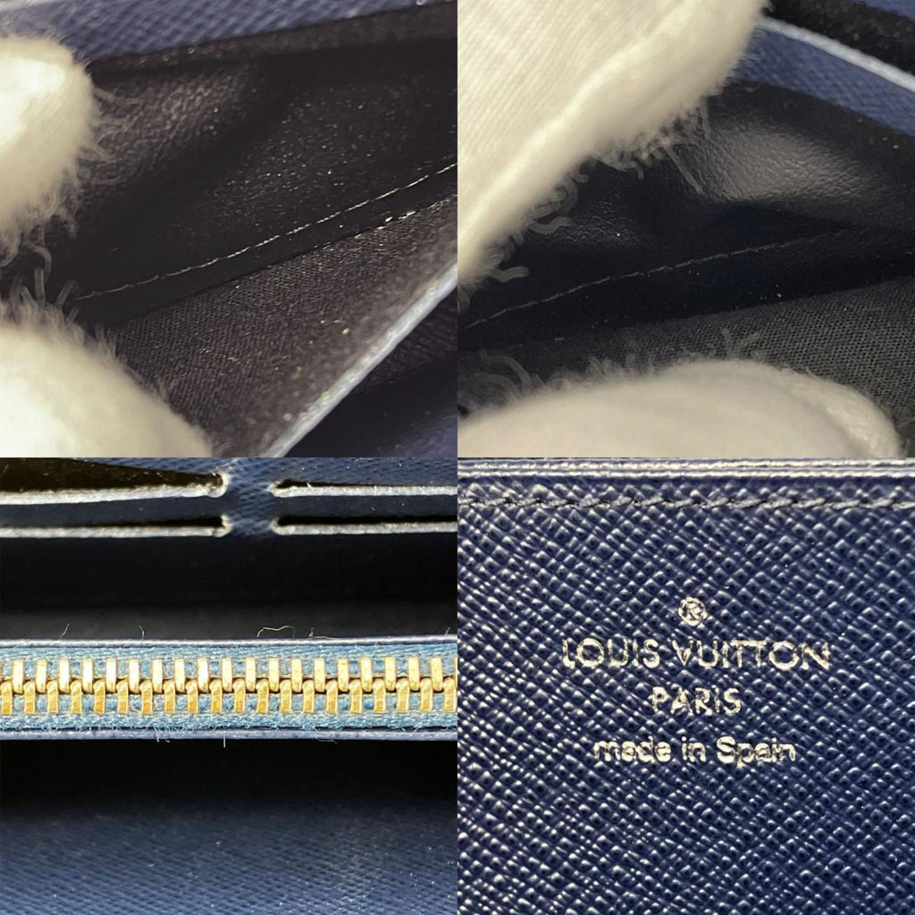 Louis Vuitton Black Red Color White Epi Leather Long Wallet