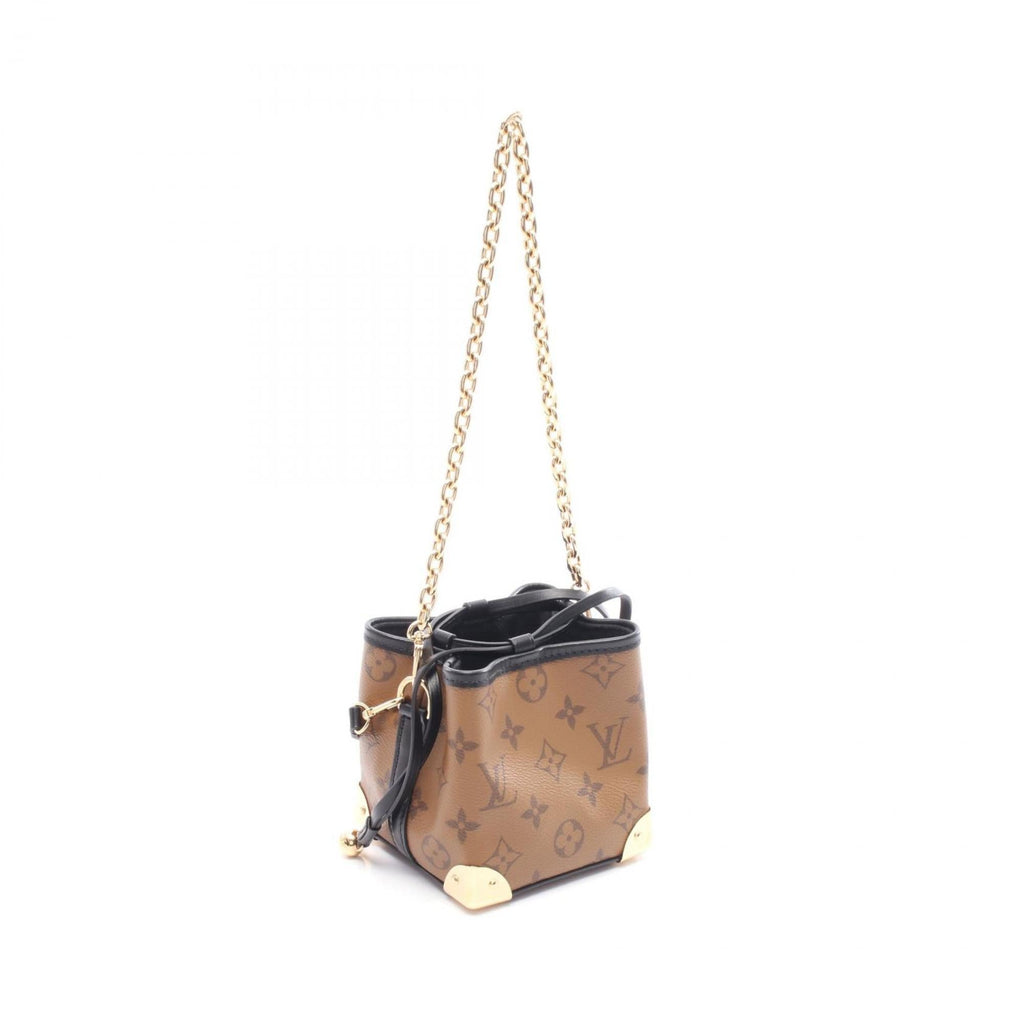 Louis Vuitton Black Brown Monogram Reverse Coated Canvas Shoulder Bag