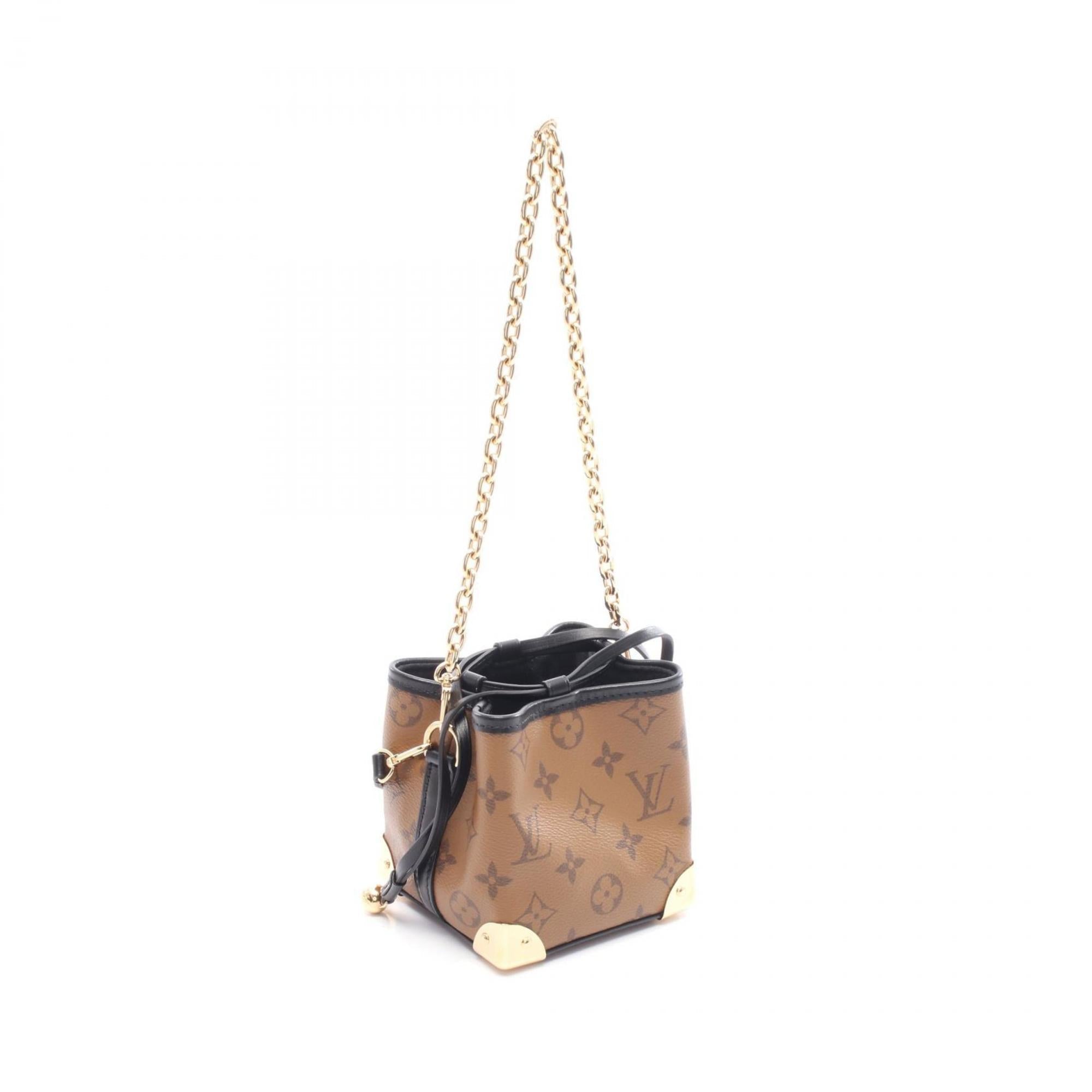 Louis Vuitton Black Brown Monogram Reverse Coated Canvas Shoulder Bag