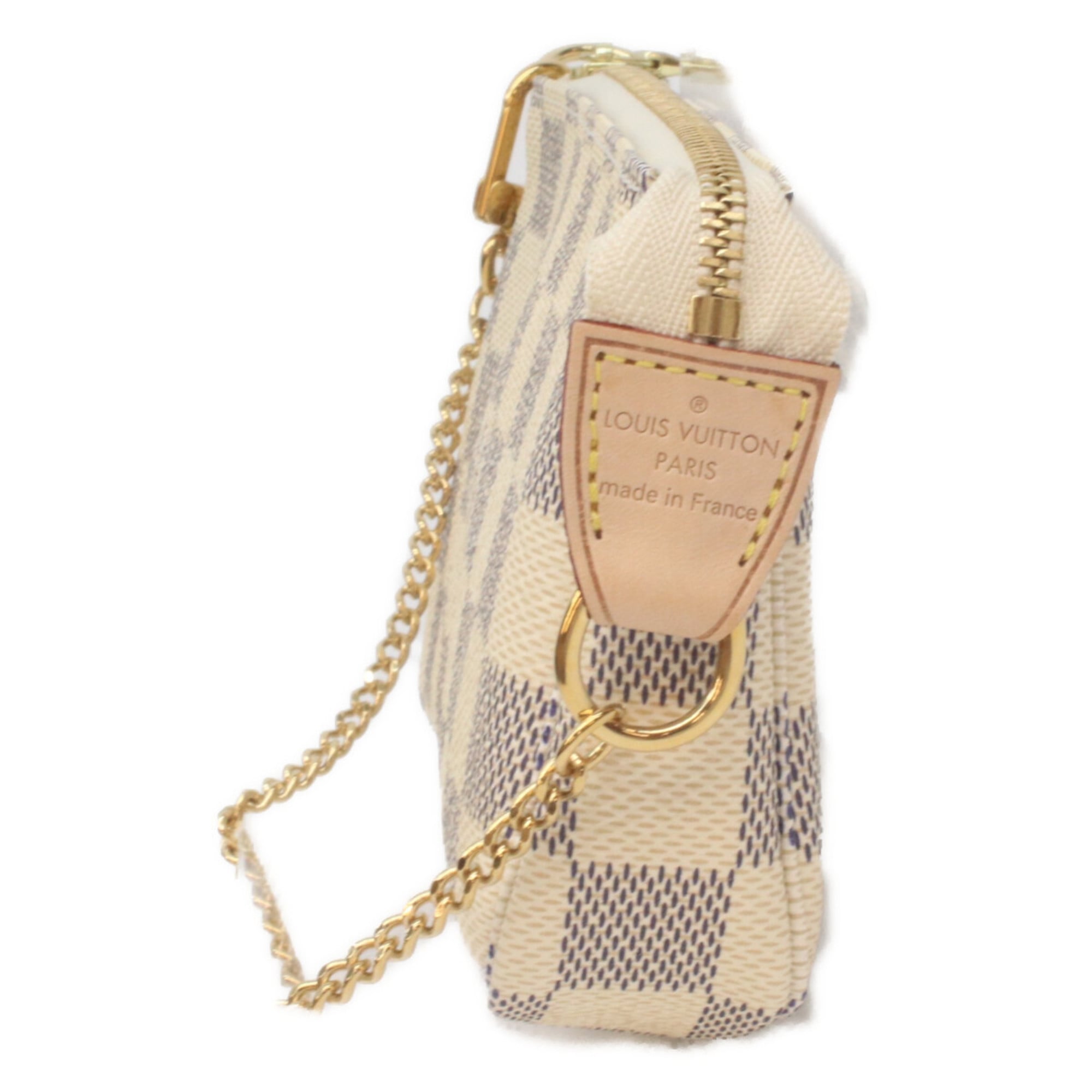 Louis Vuitton White Damier Azur Canvas Pochette Pouch