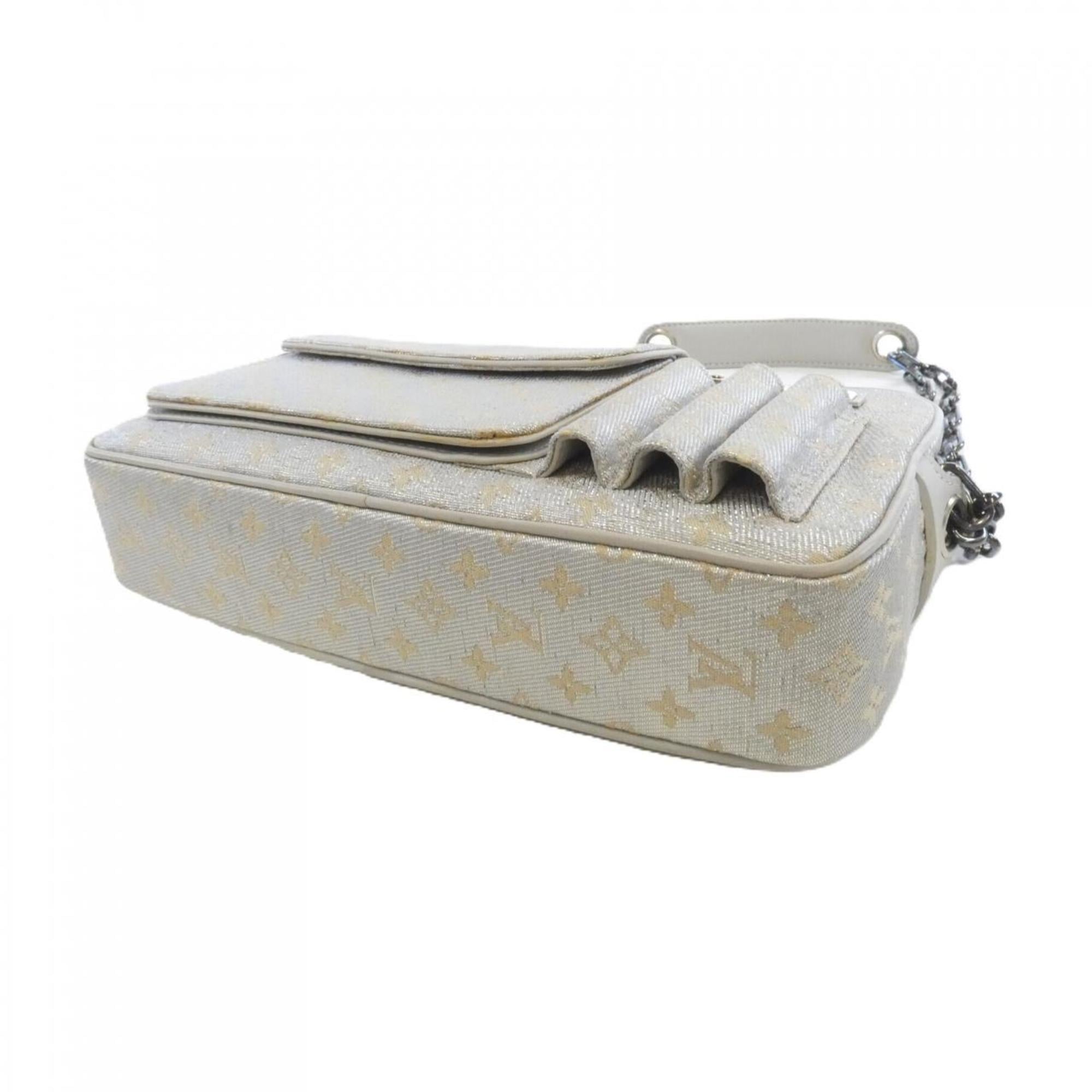 Louis Vuitton Silver Canvas Shoulder Bag
