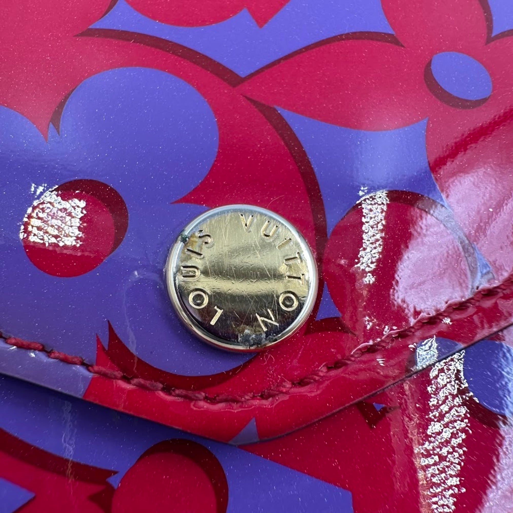 Louis Vuitton Vernis Pink Patent Leather Long Wallet