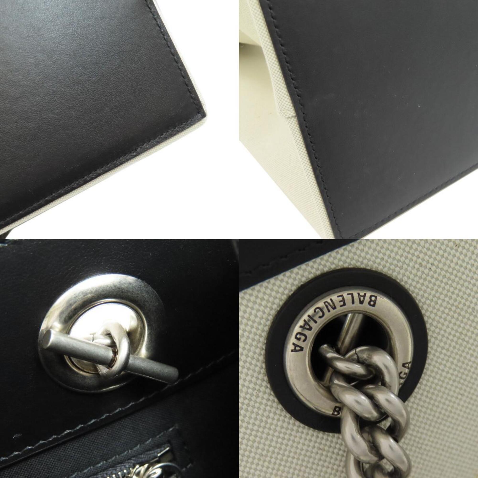 Balenciaga Black White Canvas Tote
