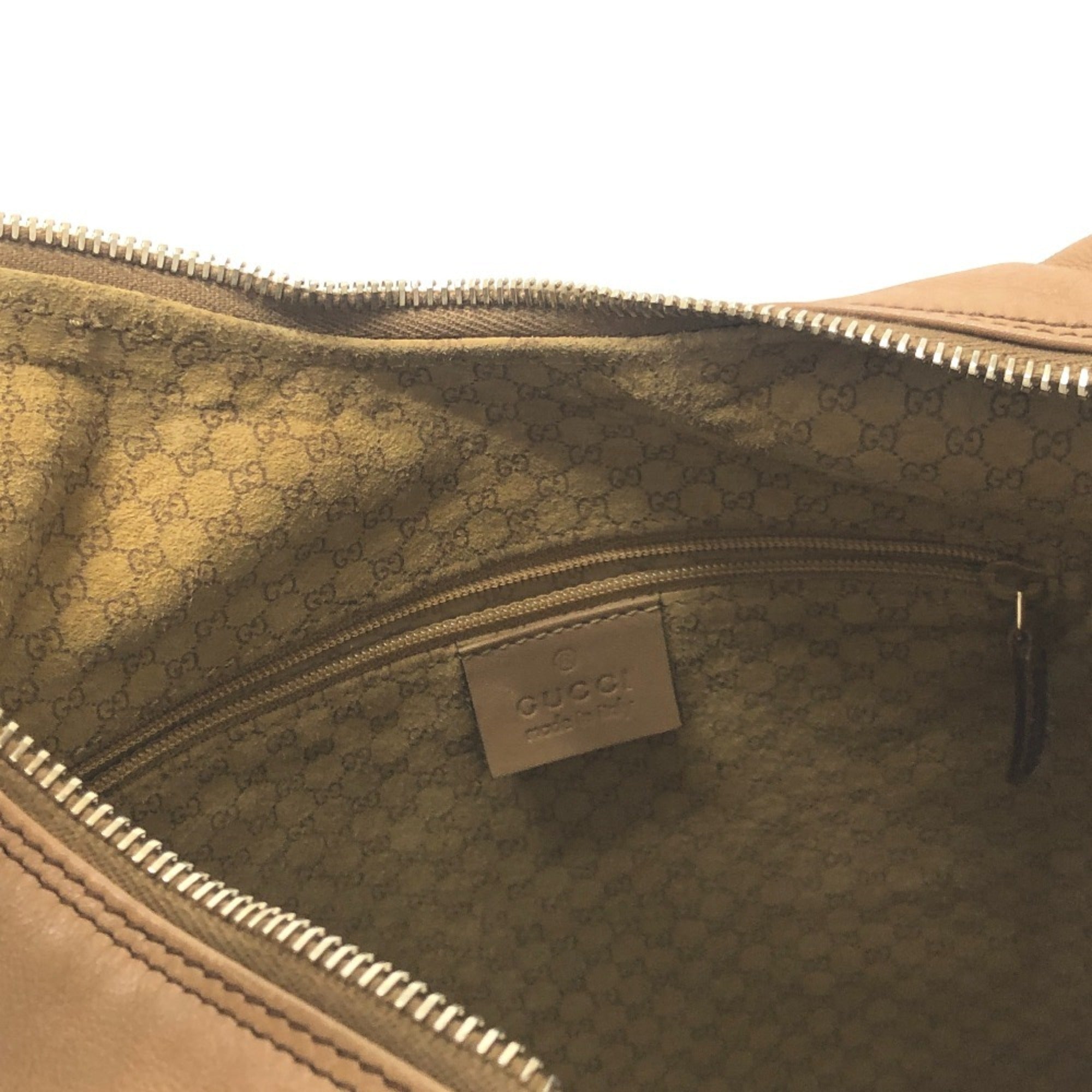 Gucci Brown Leather Handbag Shoulder Bag (Pre-Owned)