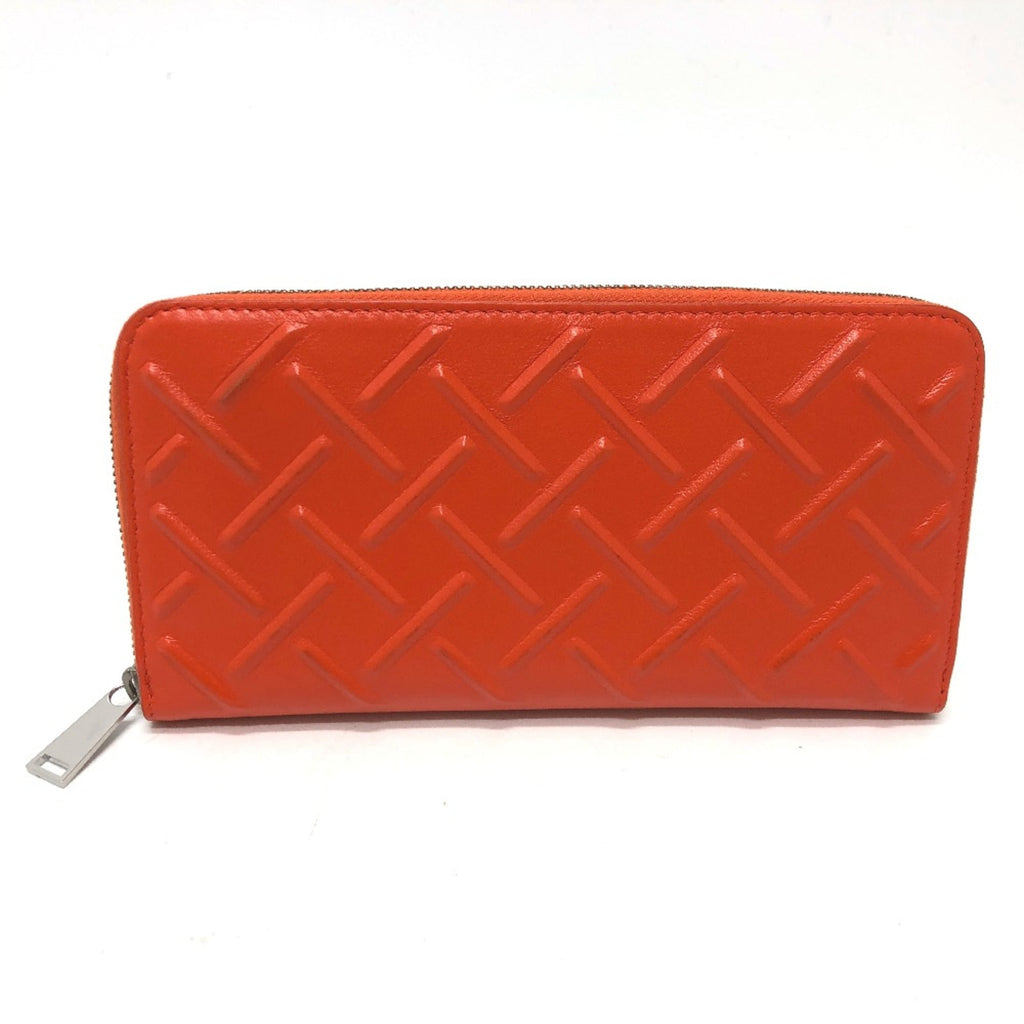 Bottega Veneta Orange Leather Long Wallet (Bi-Fold)