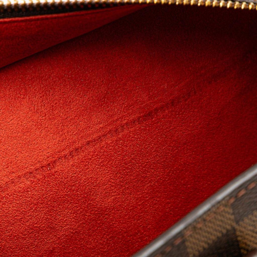 Louis Vuitton Brown Pvc Leather Handbag Tote Bag