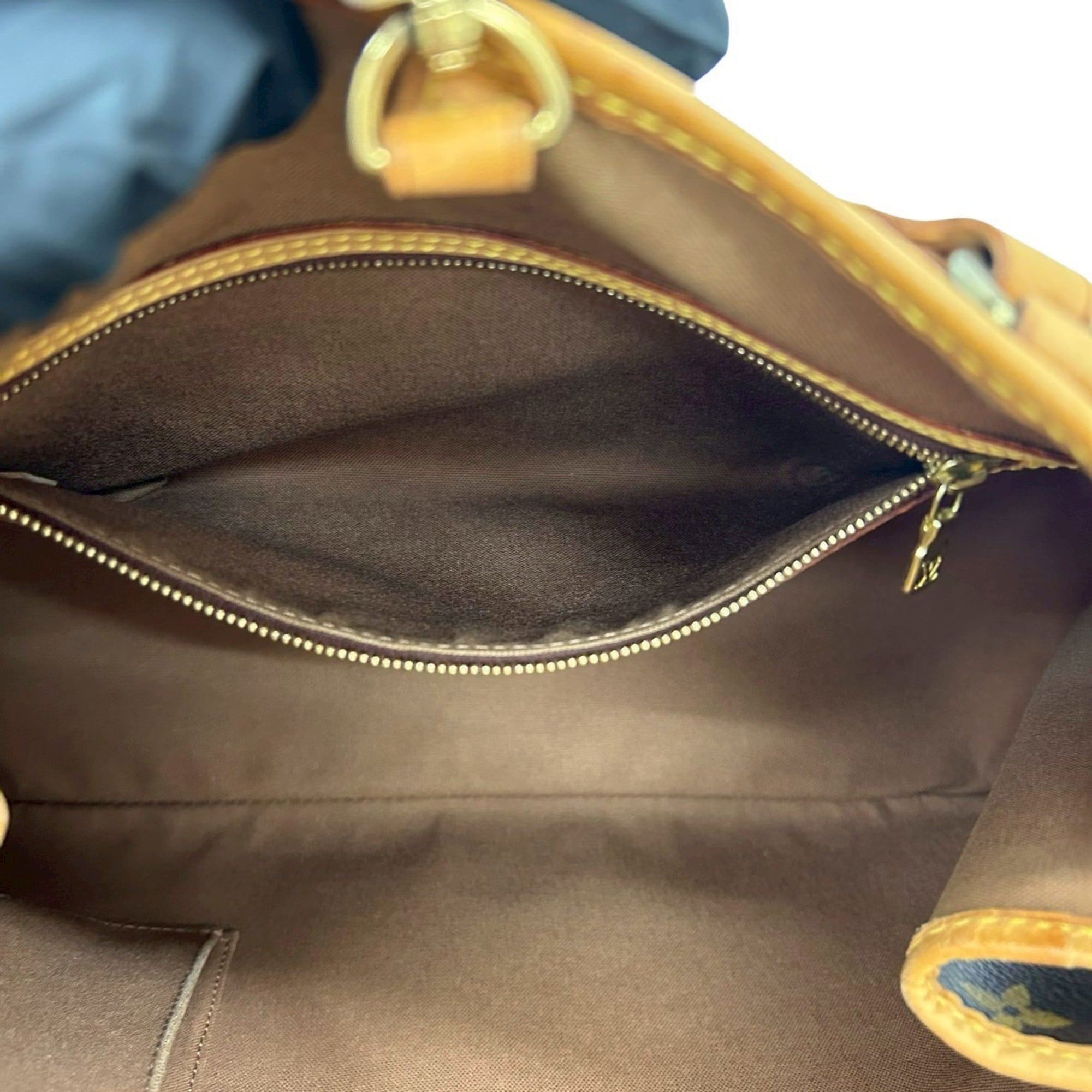 Louis Vuitton Brown Leather Pvc Handbag Tote Bag