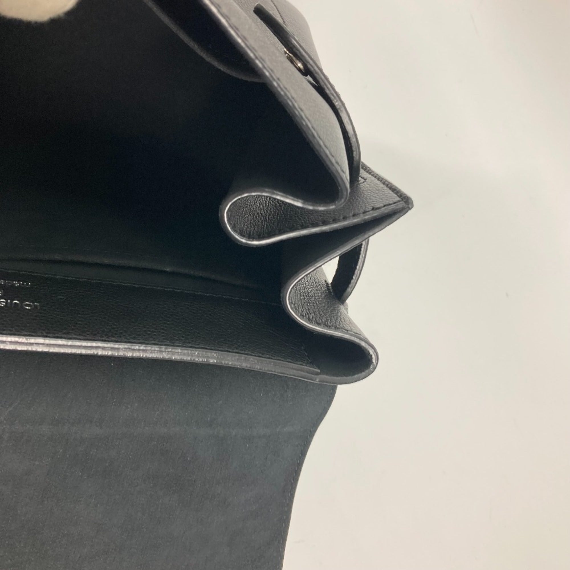 Louis Vuitton Black Noir Leather Handbag Tote Bag