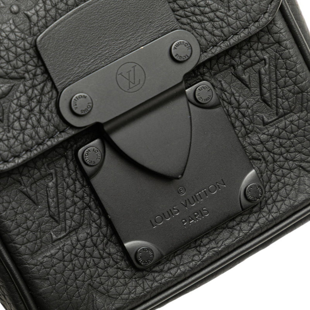 Louis Vuitton Taurillon Black Leather Handbag Shoulder Bag