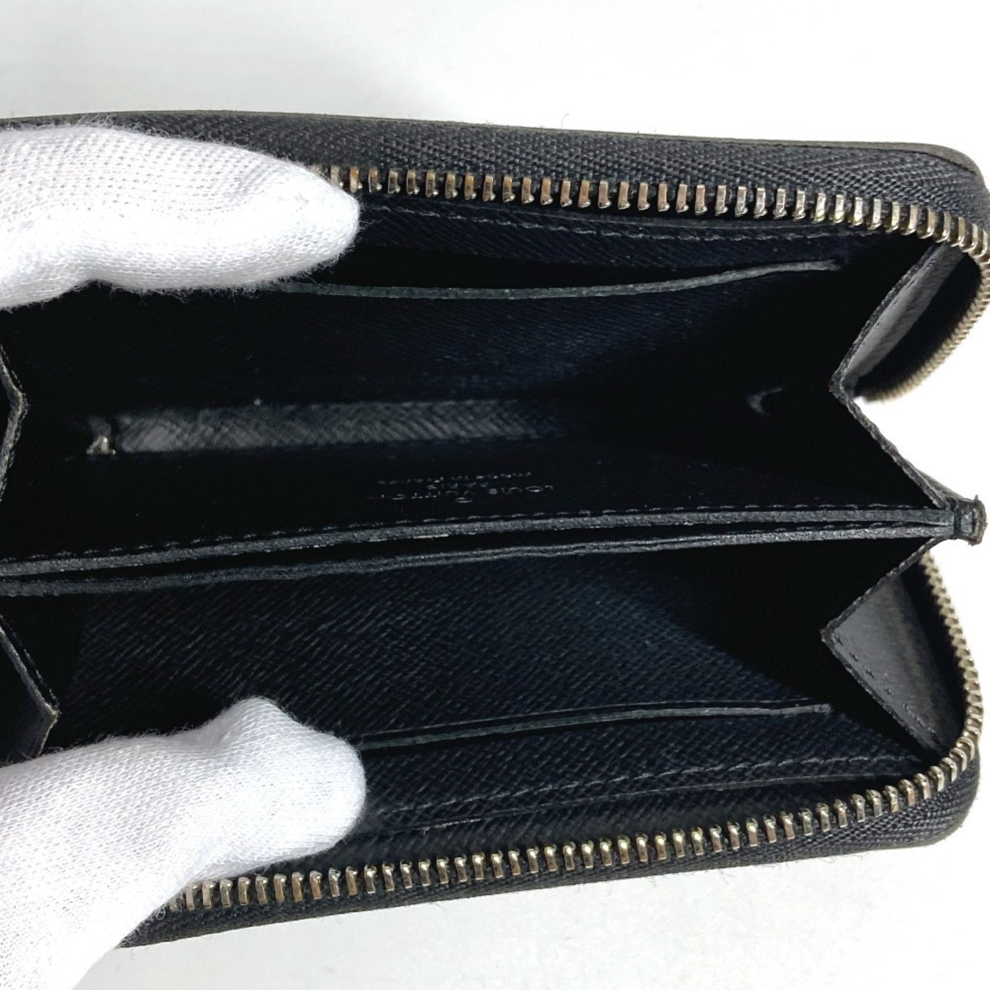 Louis Vuitton Black Damier Graphite Damier Graphite Coin Purse/Coin Case