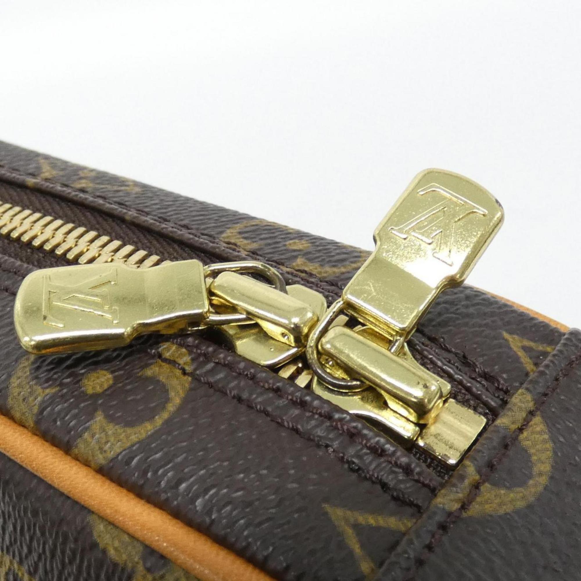 Louis Vuitton Marron Coated Canvas Pochette Shoulder Bag