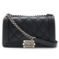 Chanel Wild Stitch Black Leather Shoulder Bag