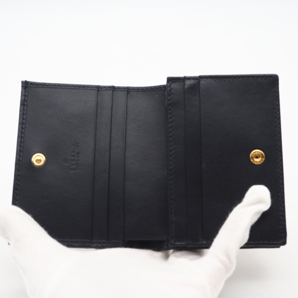 Gucci Beige Black Canvas Wallet (Bi-Fold) (Pre-Owned)