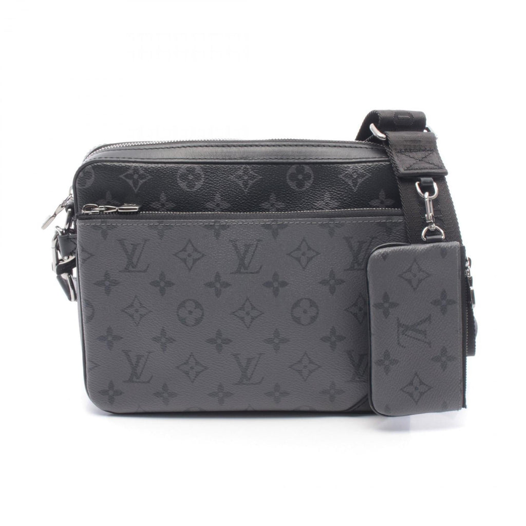 Louis Vuitton Black Gray Monogram Eclipse Coated Canvas Leather Handbag Shoulder Bag