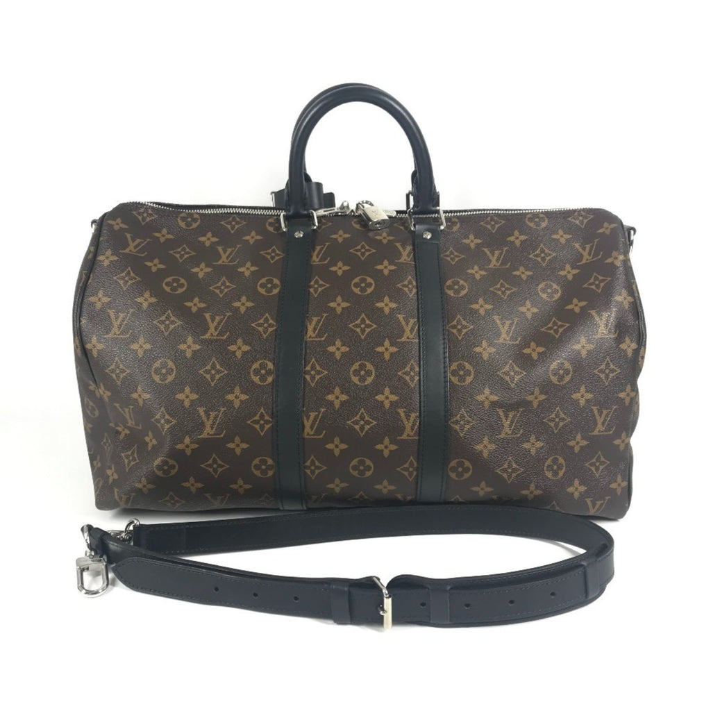 Louis Vuitton Monogram Macassar Black Brown Galle Monogram Monogram Boston Bag Shoulder Bag