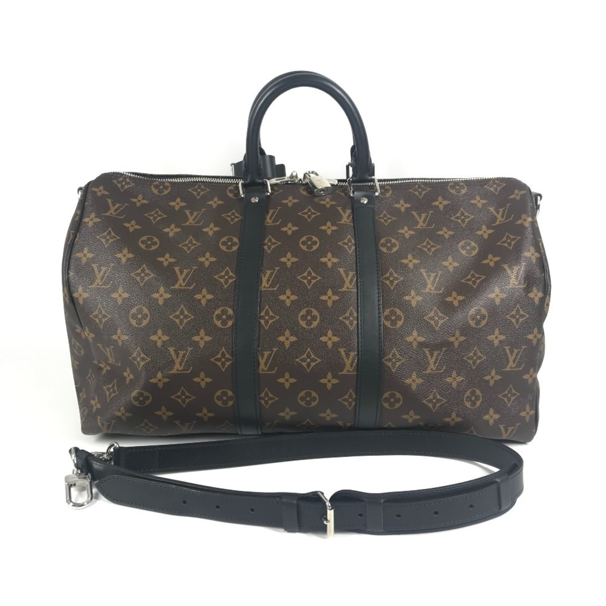 Louis Vuitton Monogram Macassar Black Brown Galle Monogram Monogram Boston Bag Shoulder Bag
