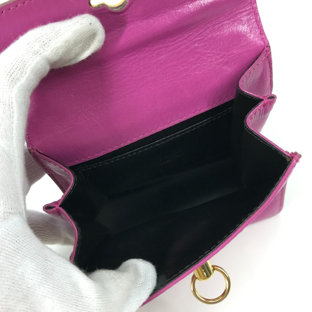 Celine Purple Leather Handbag