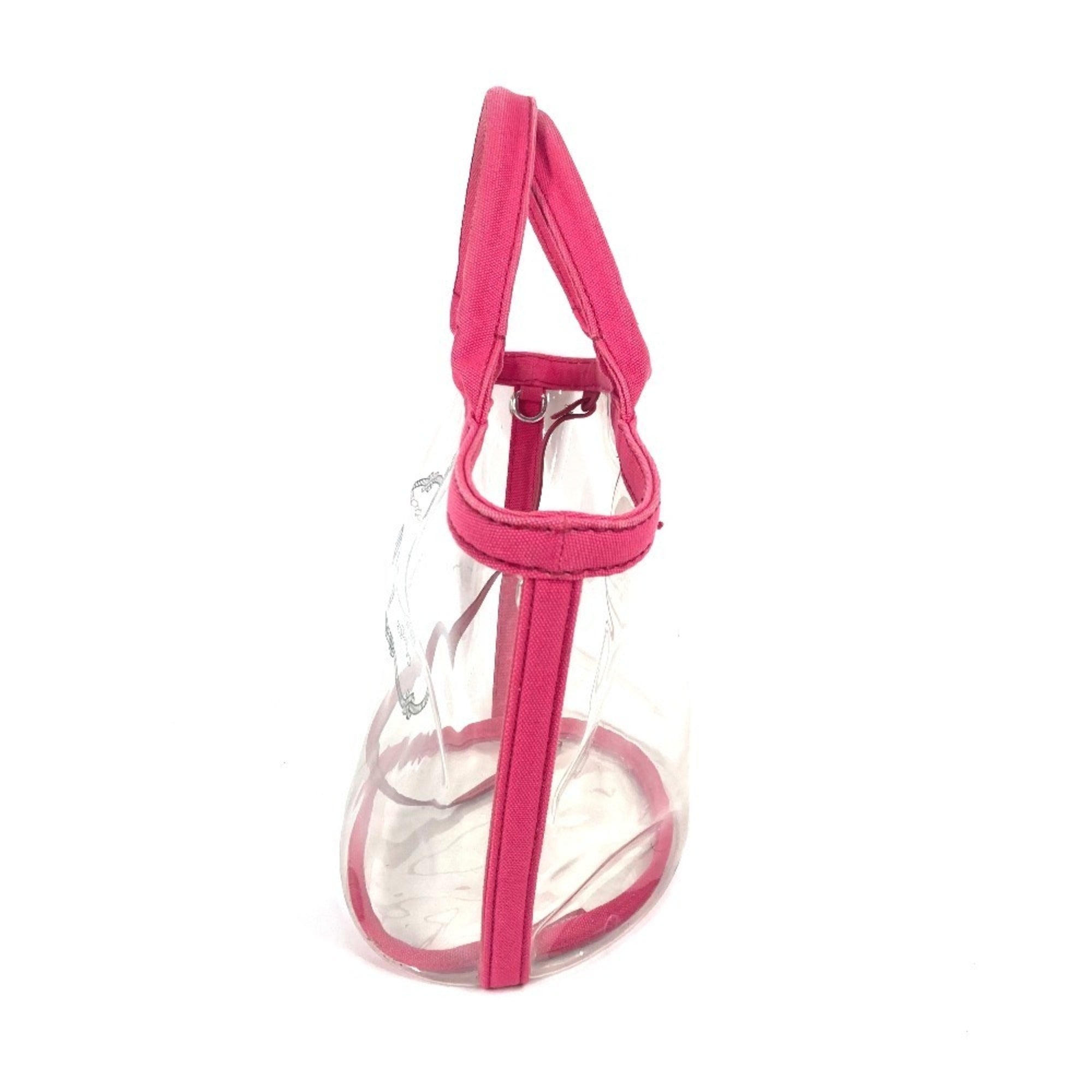 Prada Canapa Pink Vinyl Beach Bag Handbag Shoulder Bag Tote Bag