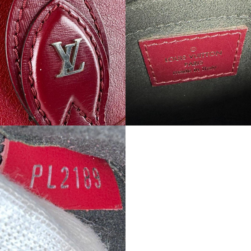 Louis Vuitton Dark Red Leather Shoulder Bag
