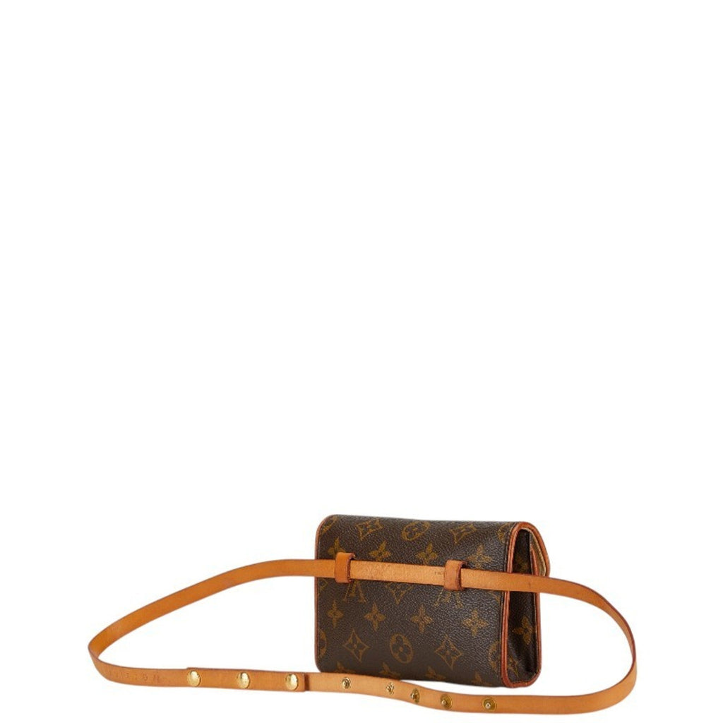 Louis Vuitton Brown Pvc Leather Pochette Sling Bag