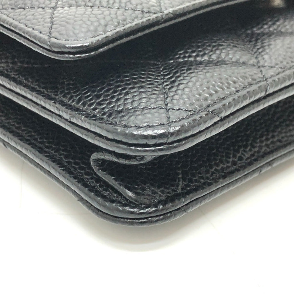 Chanel Black Caviar Leather Shoulder Bag