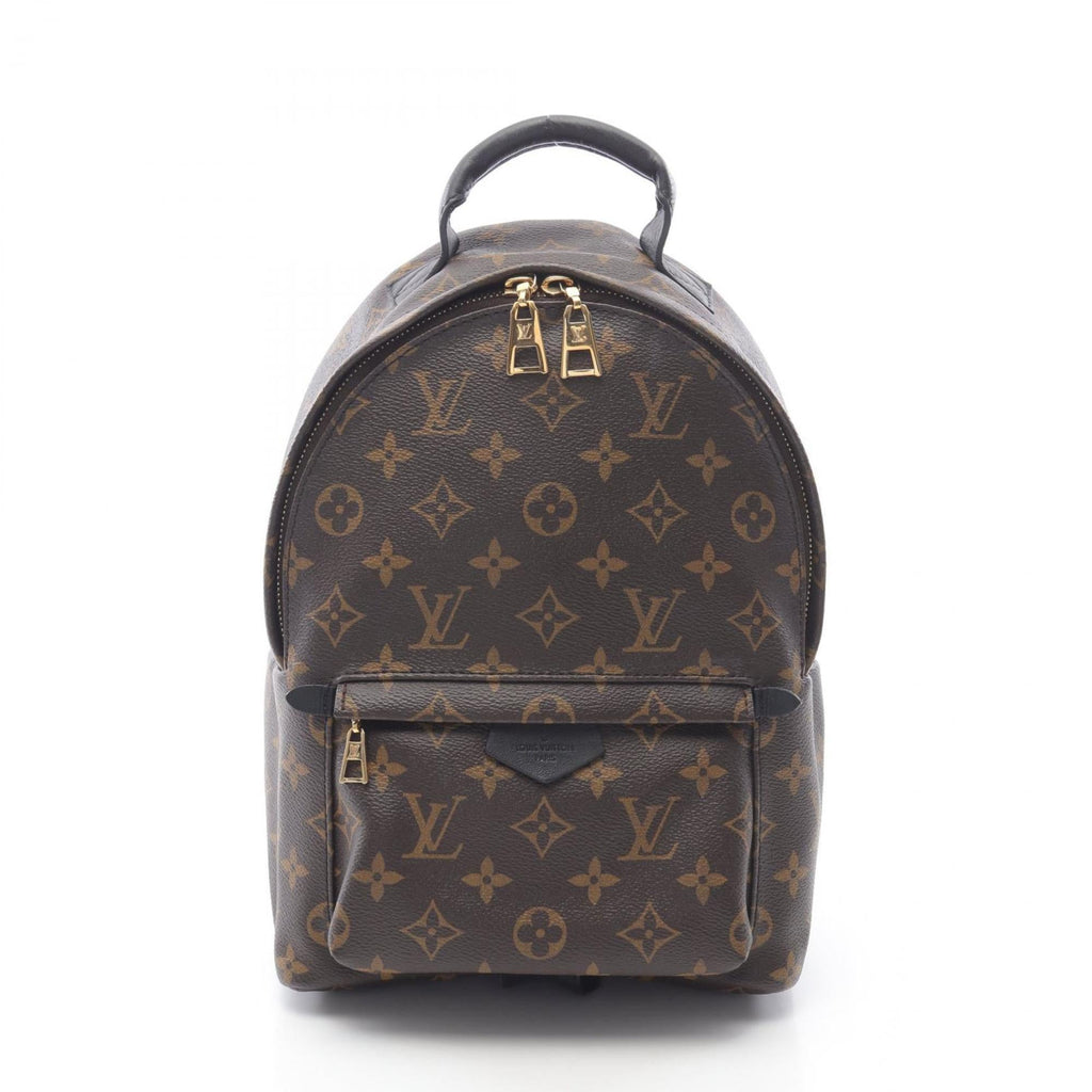 Louis Vuitton Black Brown Coated Canvas Leather Backpack