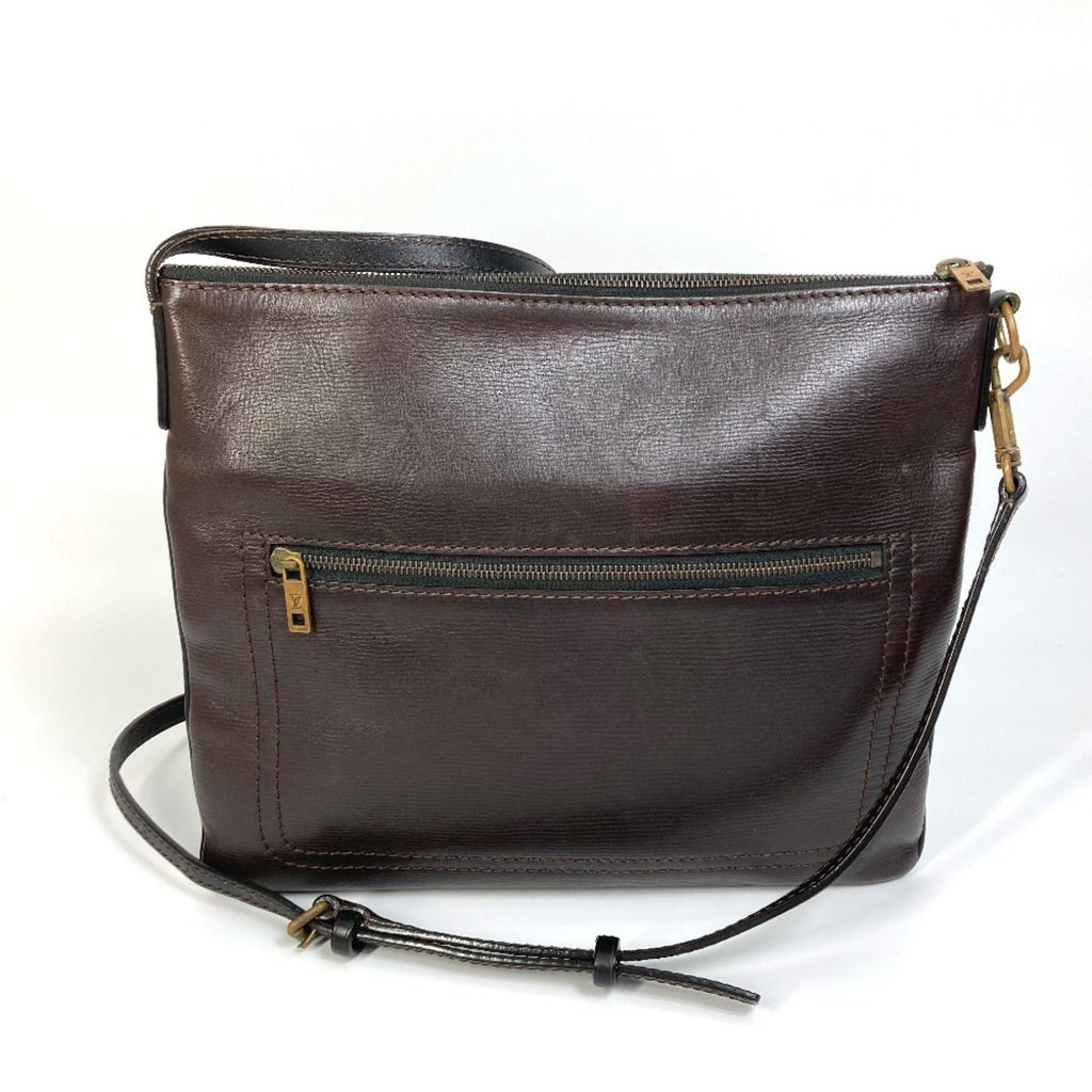 Louis Vuitton Brown Coffee Utah Leather Pochette Shoulder Bag