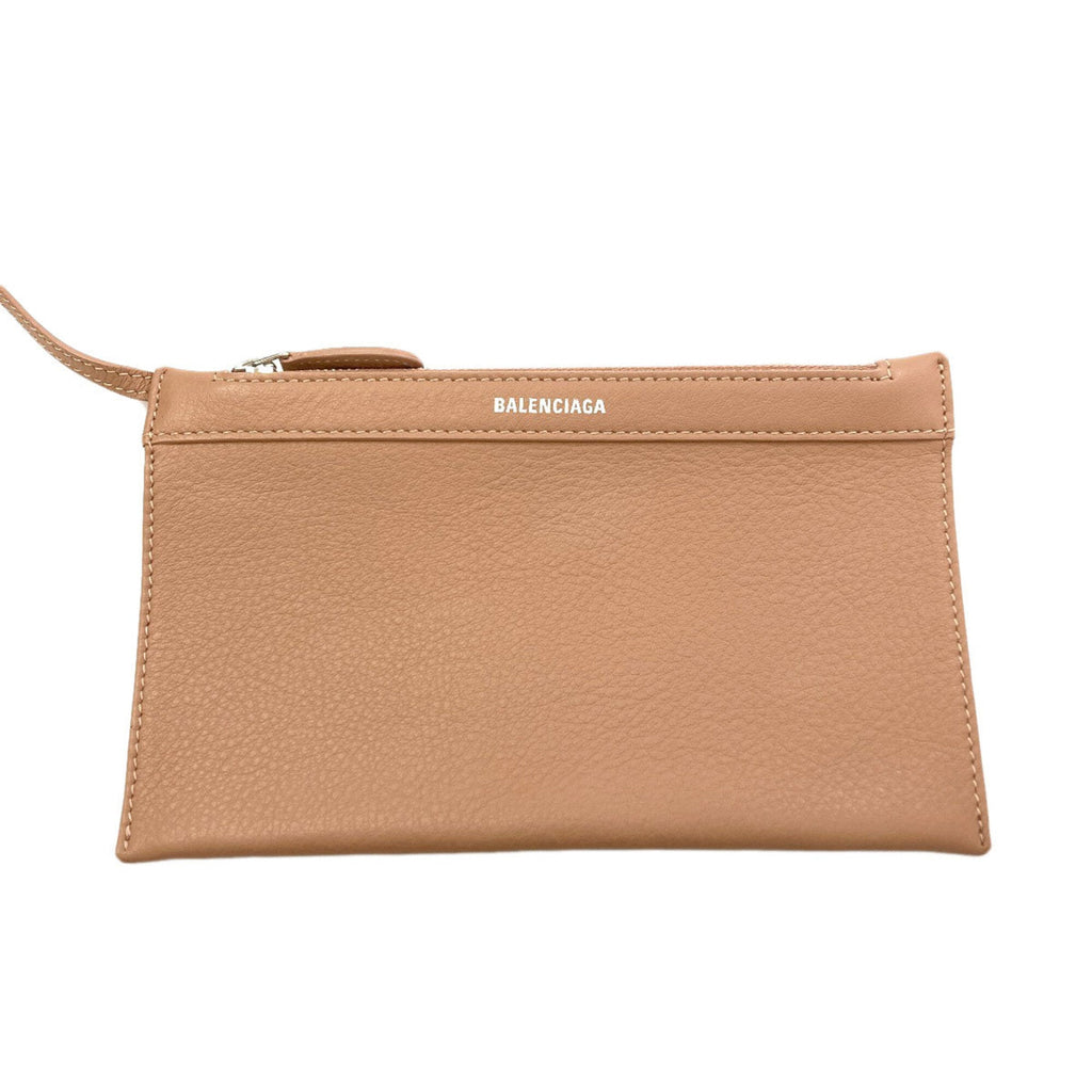Balenciaga Brown Leather Handbag Pouch