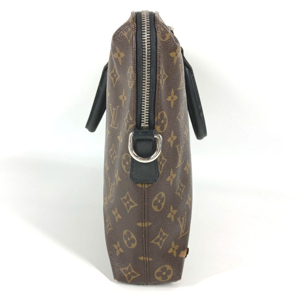 Louis Vuitton Black Brown Monogram Canvas Handbag