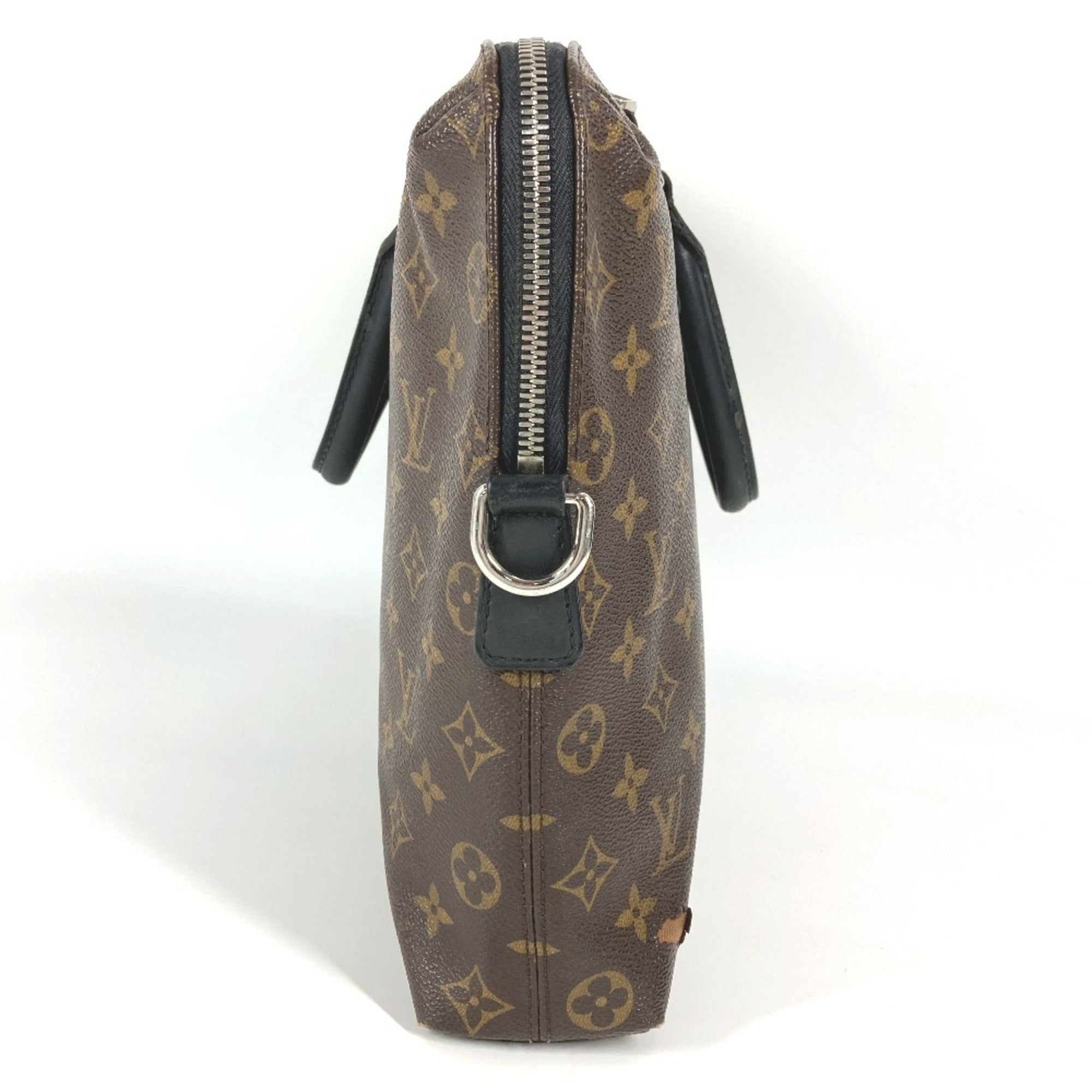 Louis Vuitton Black Brown Monogram Canvas Handbag