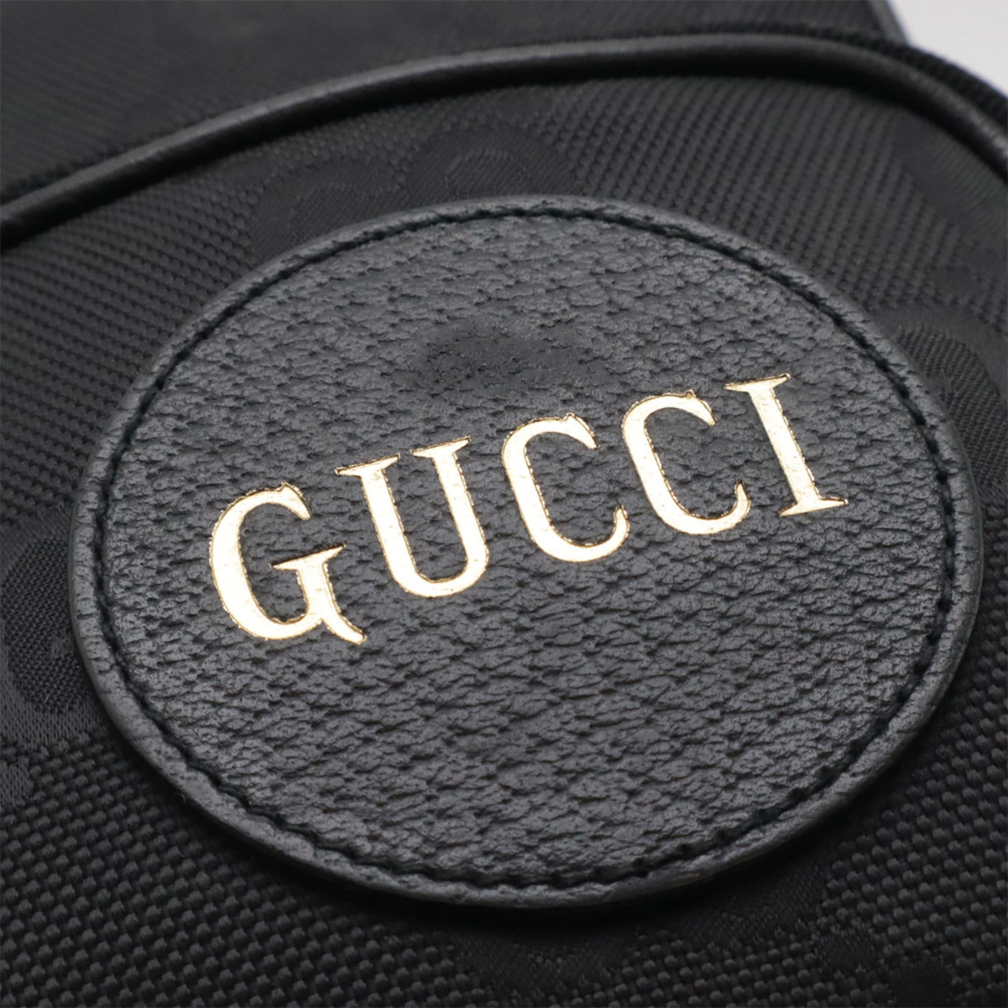 Gucci Black Nylon Canvas Leather Pochette Shoulder Bag (Pre-Owned)