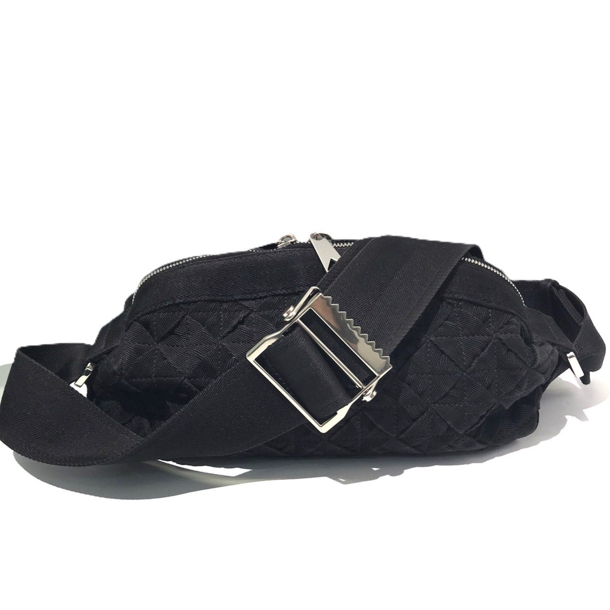 Bottega Veneta Black Intrecciato Sling Bag