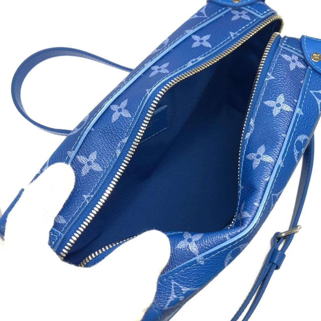 Louis Vuitton Blue Coated Canvas Shoulder Bag