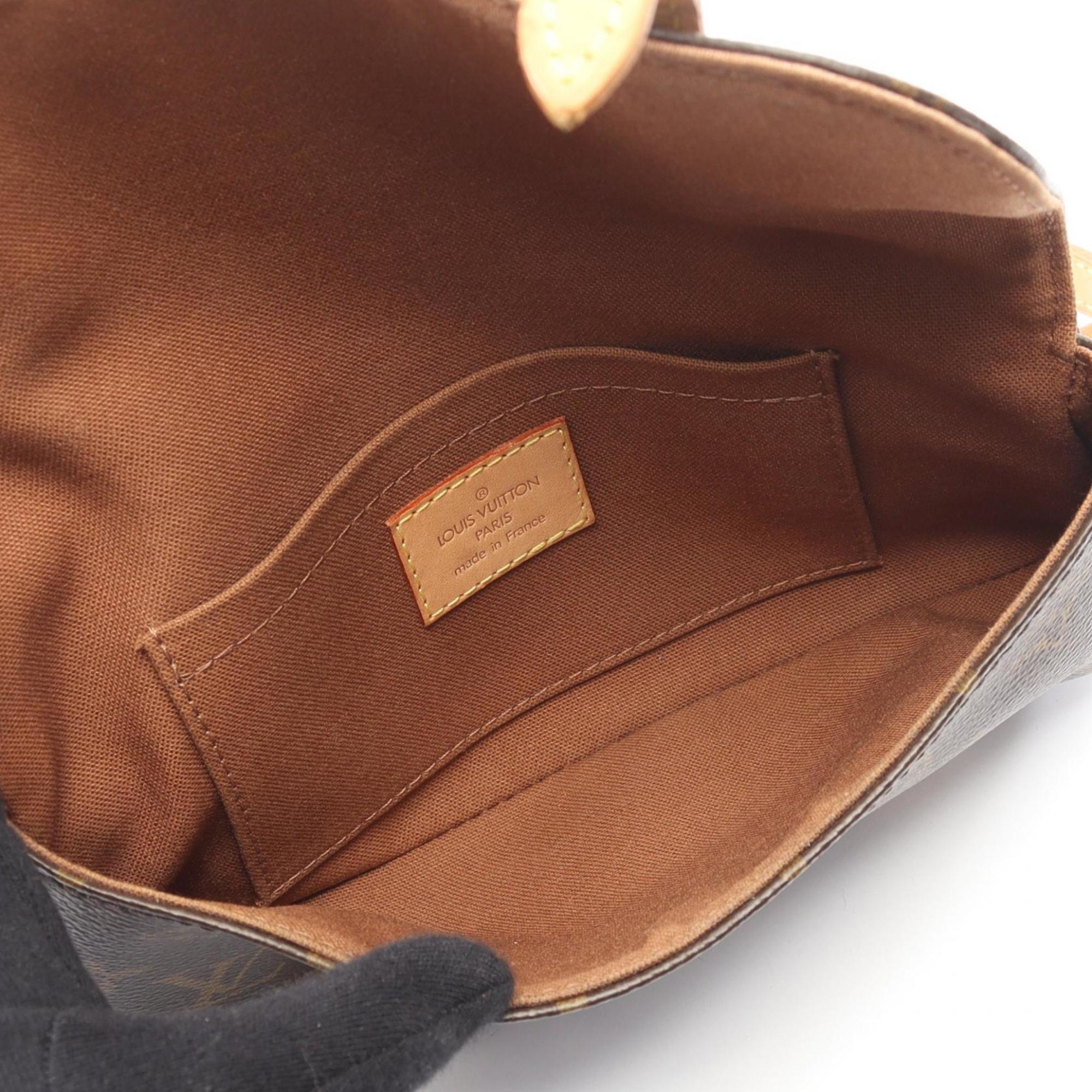 Louis Vuitton Brown Monogram Coated Canvas Leather Fanny Pack Handbag Pochette