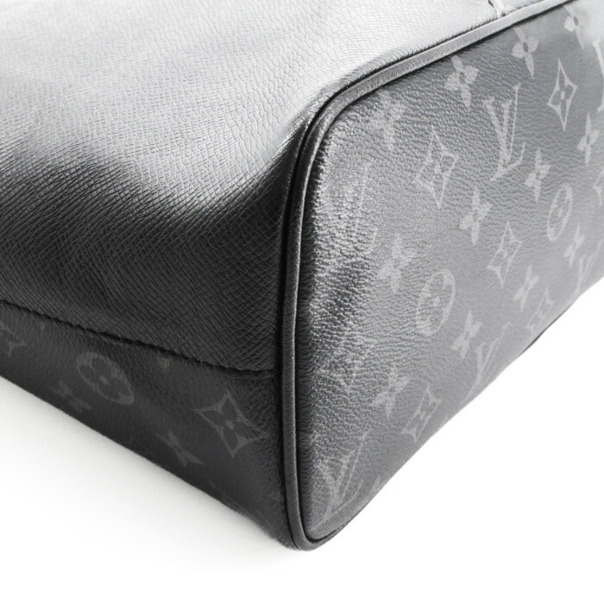 Louis Vuitton Black Noir Taigarama Handbag Shoulder Bag Tote Bag