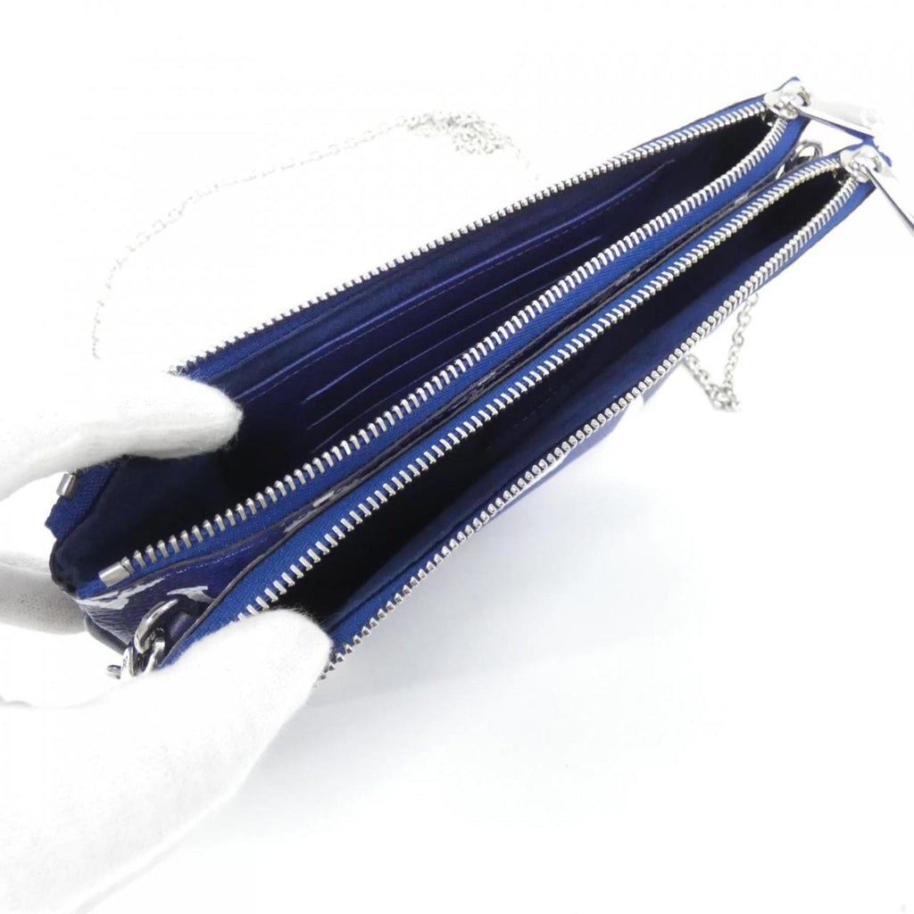 Louis Vuitton Blue White Coated Canvas Pochette Shoulder Bag