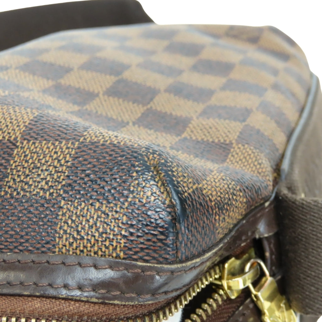 Louis Vuitton Damier Brown Damier Canvas Ebene Damier Canvas Leather Shoulder Bag
