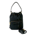 Prada Black Canvas Leather Handbag Shoulder Bag