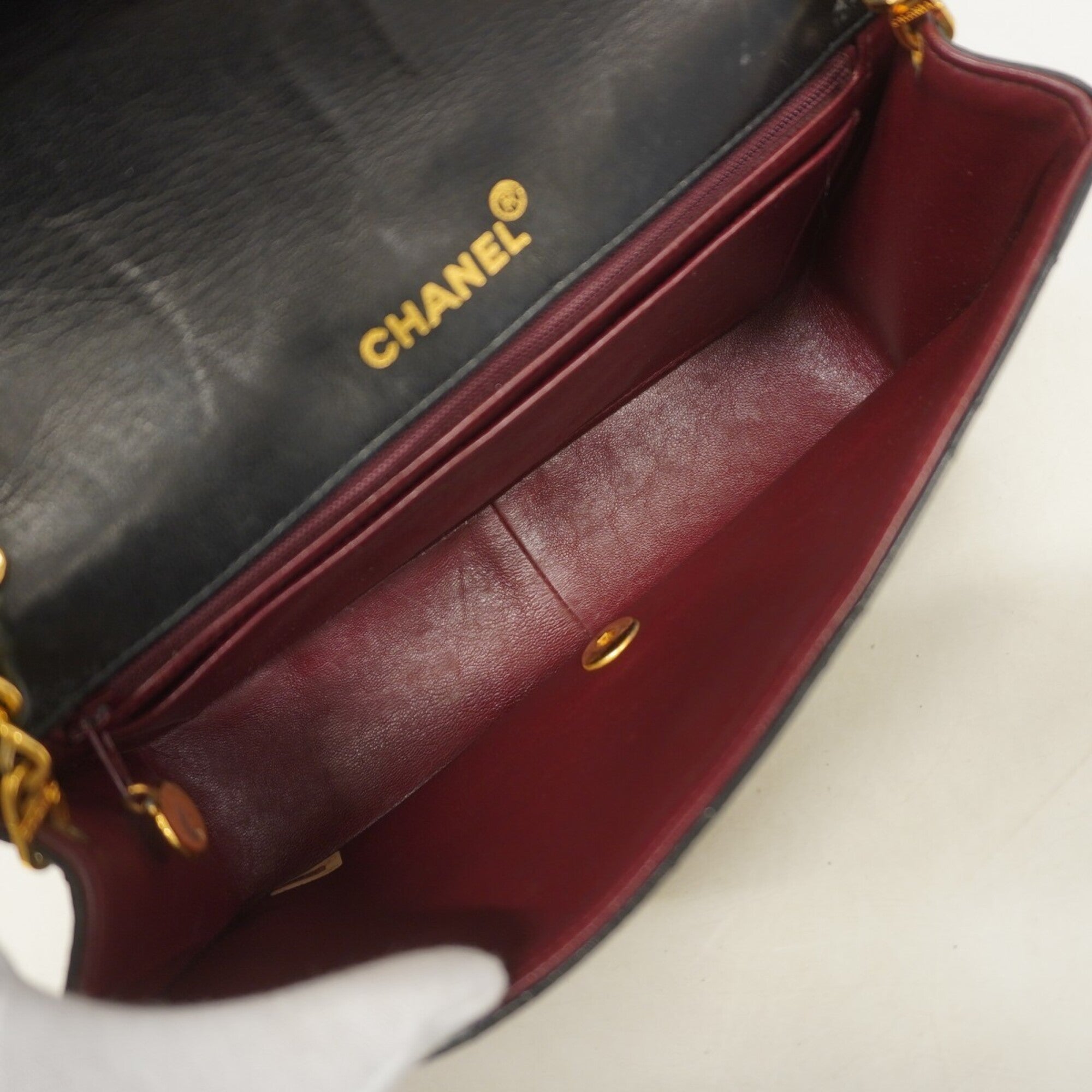 Chanel Black Leather Shoulder Bag