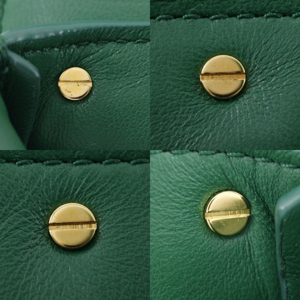 Bottega Veneta Green Leather Shoulder Bag