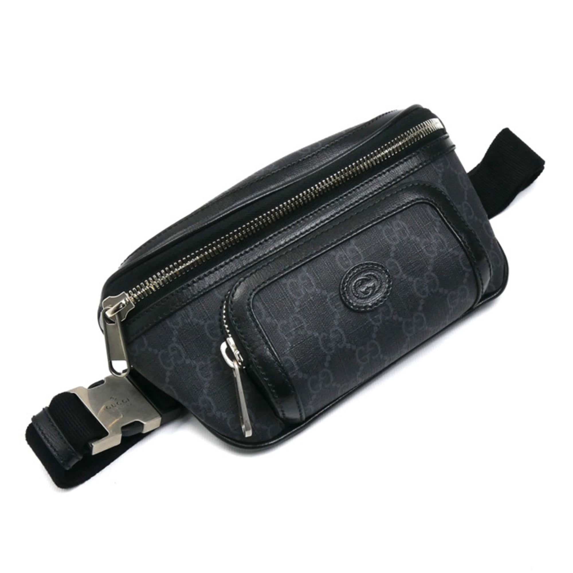 Gucci Black Gg Supreme Fanny Pack (Pre-Owned)