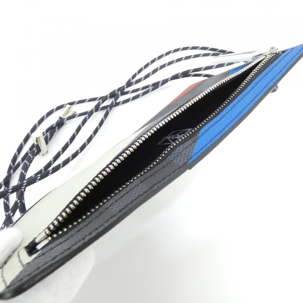 Louis Vuitton Black Cobalt Damier Cobalt Coated Canvas Pochette Pouch