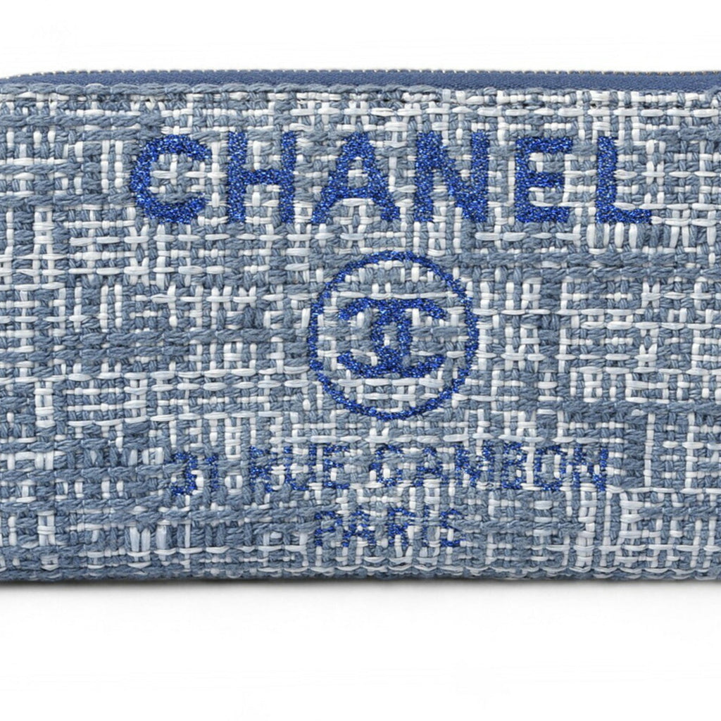 Chanel Blue Tweed Wallet (Bi-Fold)