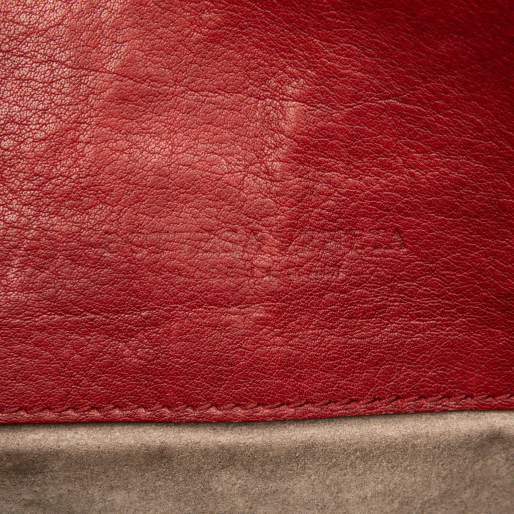 Bottega Veneta Red Color Leather Shoulder Bag