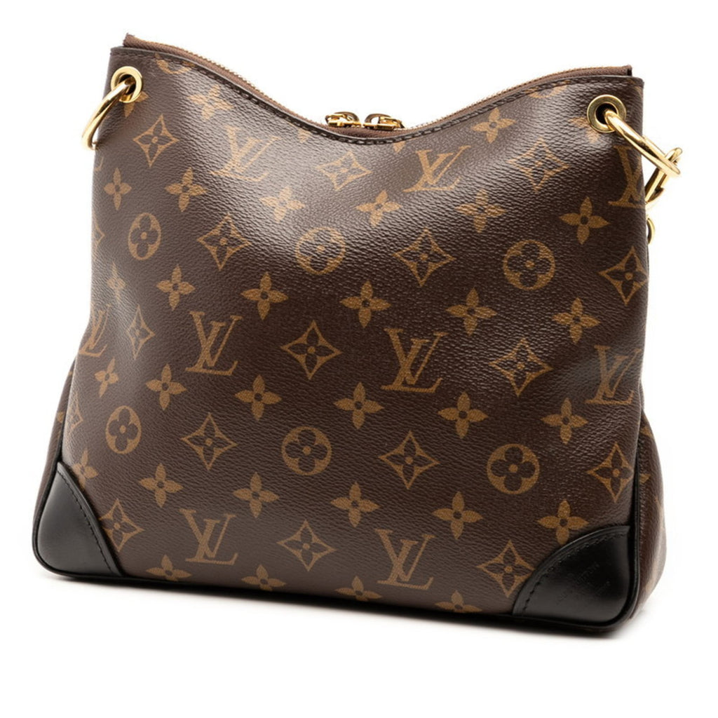 Louis Vuitton Black Brown Pvc Leather Shoulder Bag