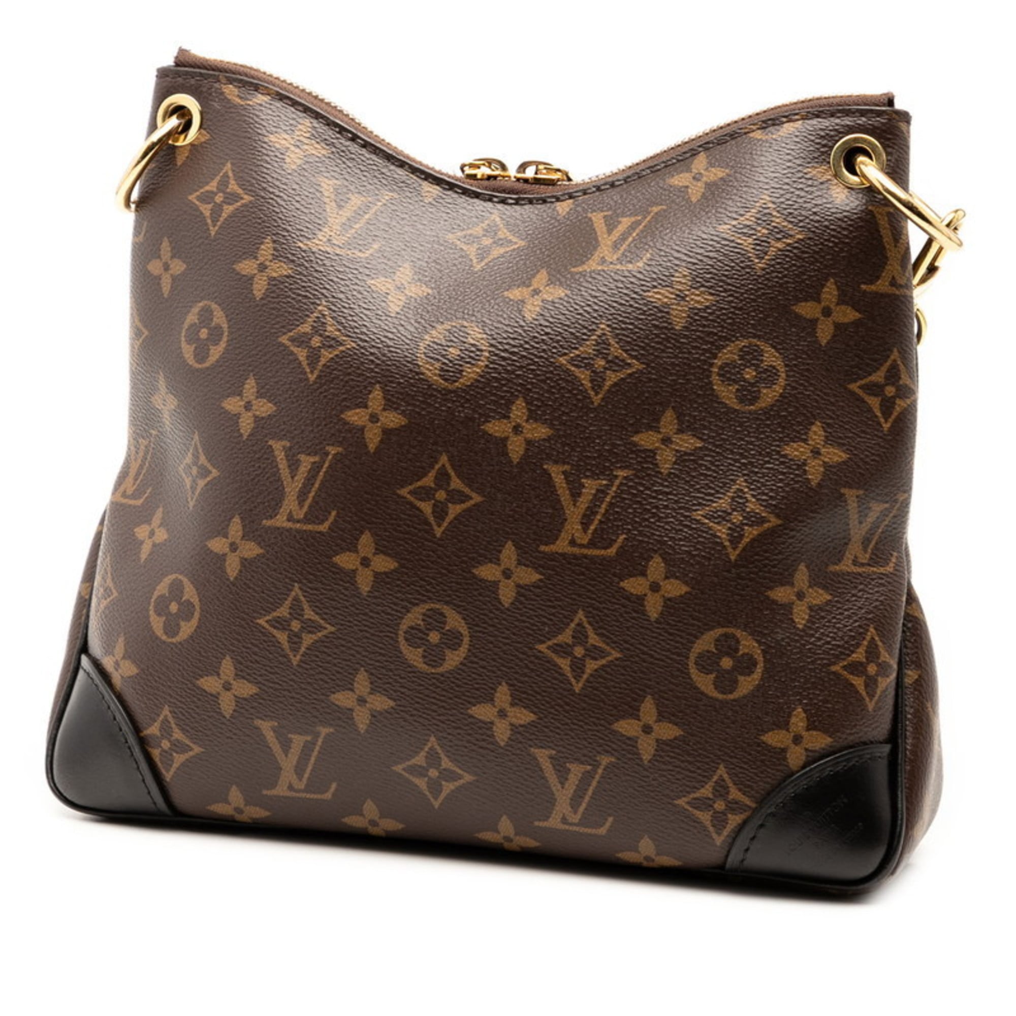 Louis Vuitton Black Brown Pvc Leather Shoulder Bag