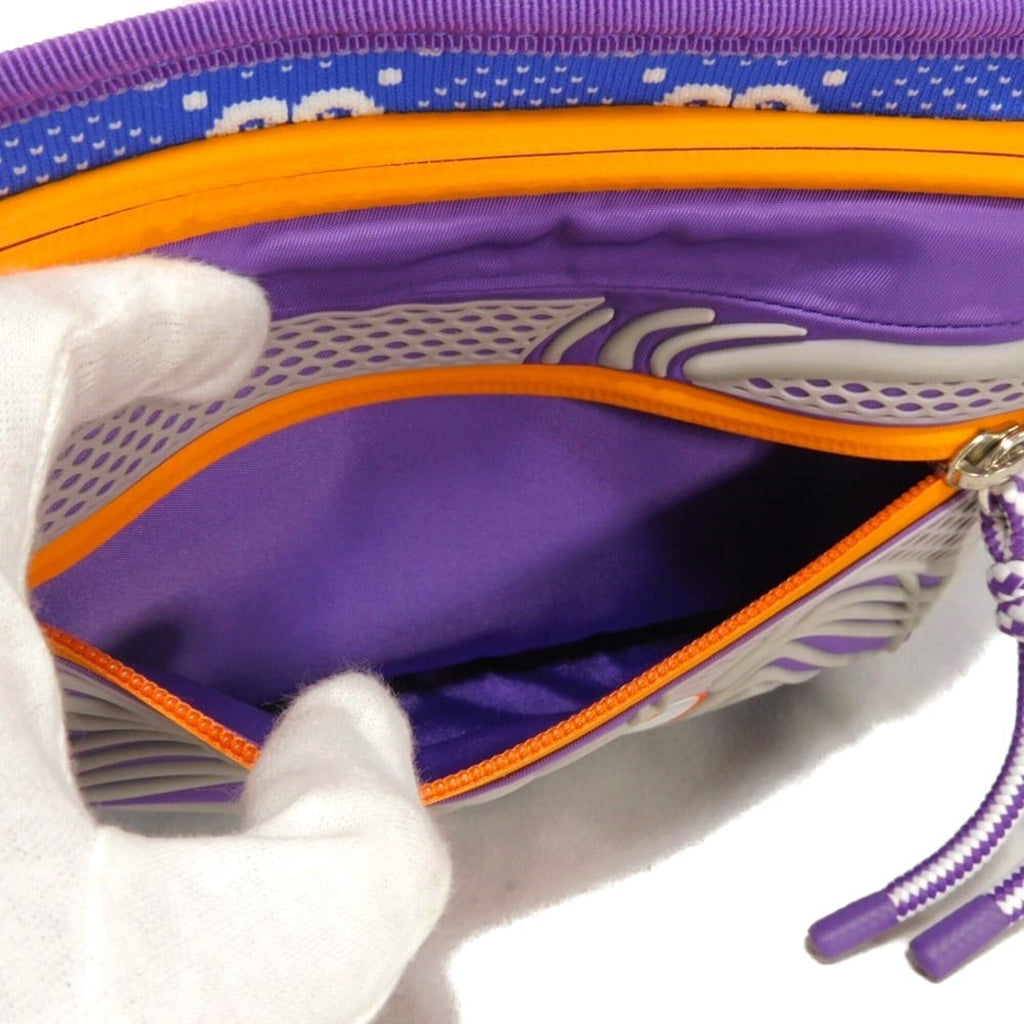Gucci Blue Gray Orange Nylon Jersey Fanny Pack (Pre-Owned)